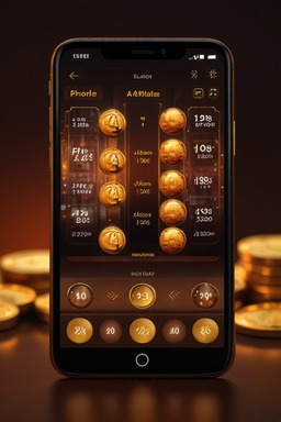 Smartphone cu aplicația casino